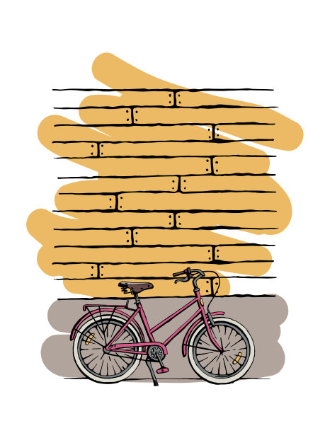 粉色了自行车图片下载