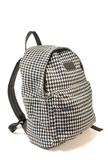 背包与庇皮托图案孤立在白色图片下载