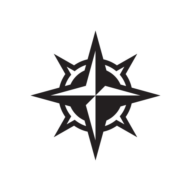 风玫瑰 - 网站、移动应用、演示文稿、信息图表的白色背景矢量图标。指南针概念标志。冒险旅行符号。图片下载