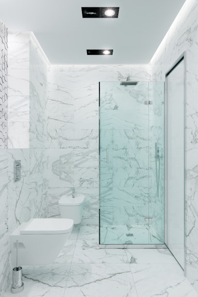 现代化的白色淋浴间图片下载