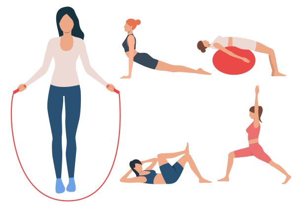 健身俱乐部的一组女孩图片下载