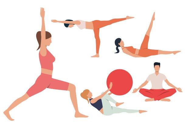 一组瑜伽体式图片下载