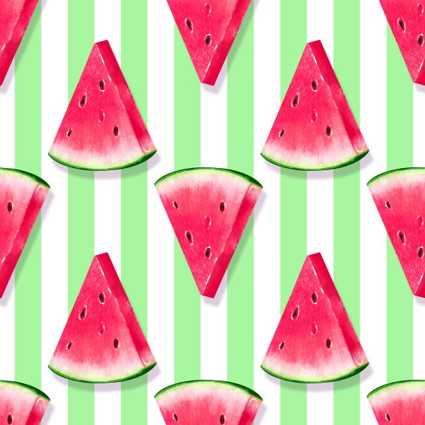 西瓜图案条纹背景图片下载
