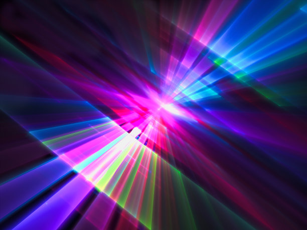 摘要条纹霓虹发光背景-数字生成图像图片下载