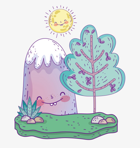 雪山与自然，树木和阳光图片下载