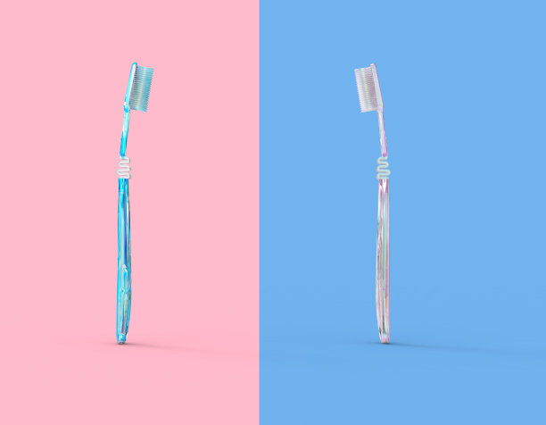 牙刷概念隔离白色3D渲染图片下载