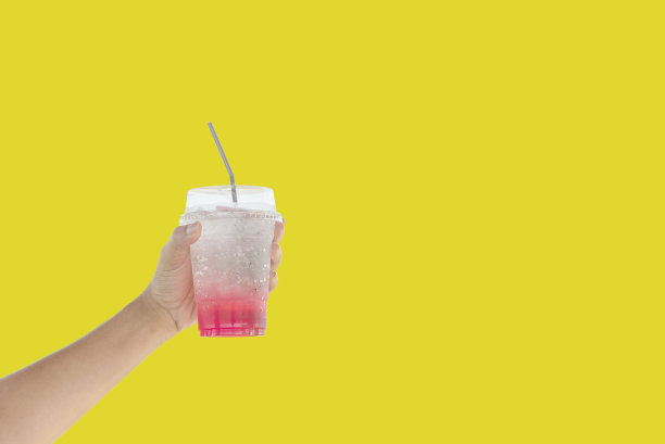 把手持有的玻璃管，从剪辑部分的背景分离。图片下载