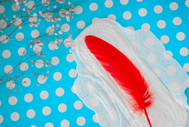 妇女健康概念照片。月经垫和卫生棉条图片下载