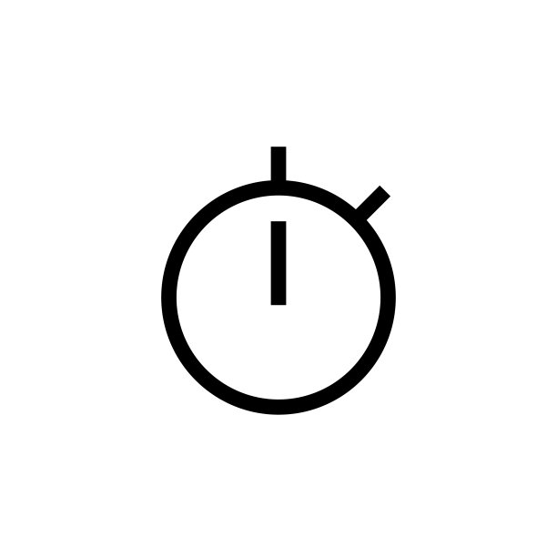 秒表图标设计。简洁简洁的线条艺术专业企业管理概念矢量插画设计。图片下载