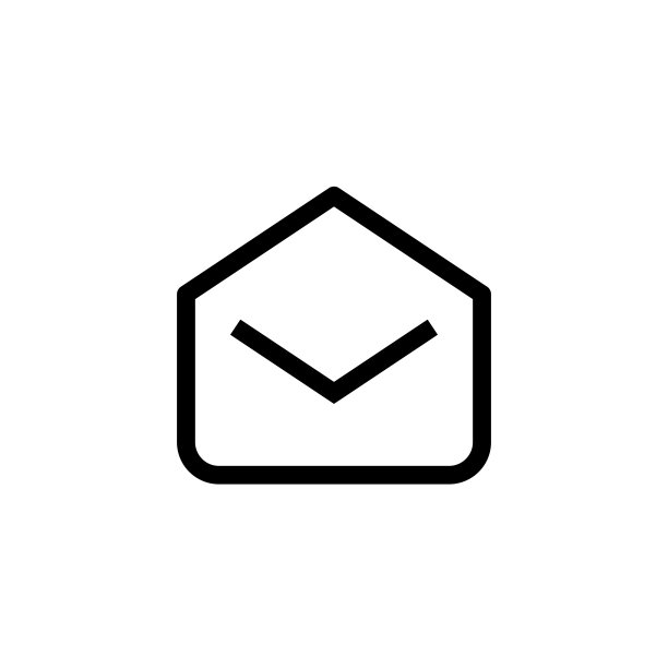 阅读电子邮件图标设计。打开邮件的信封符号。简洁简洁的线条艺术专业企业管理概念矢量插画设计。图片下载