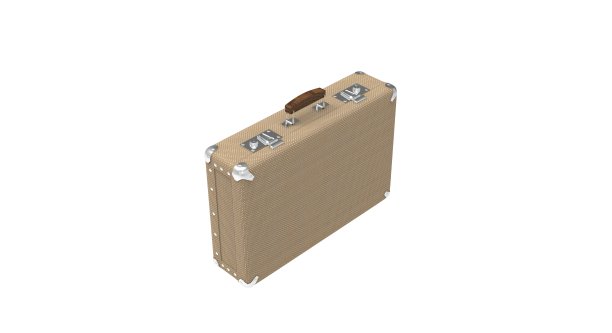 手提箱孤立的白色3D渲染图片下载