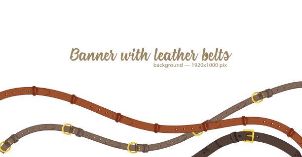 水平网横幅与抽象图案手绘草图皮带孤立在白色背景。时尚，纺织，珠宝标签，装饰框架的伟大设计图片下载