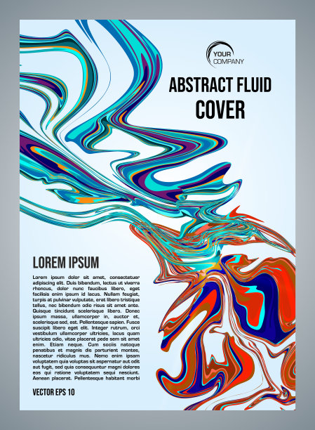 现代矢量彩色抽象流体设计上的蓝色梯度。用于封面，演示文稿，邀请函，传单，年度报告，海报图片下载