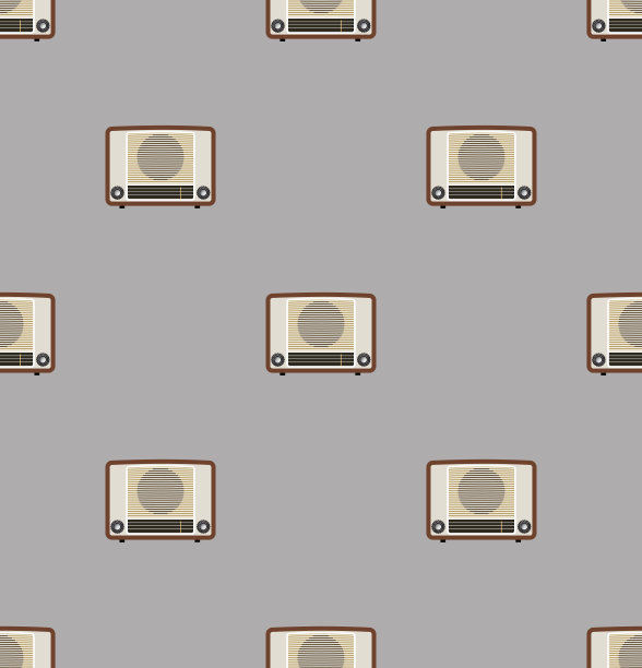 复古无线电无缝图案图片下载