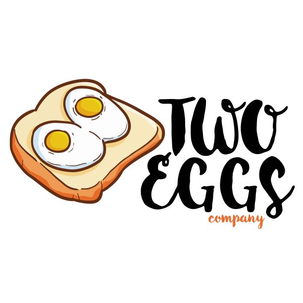 两个鸡蛋商店或公司的标志或标签图片下载