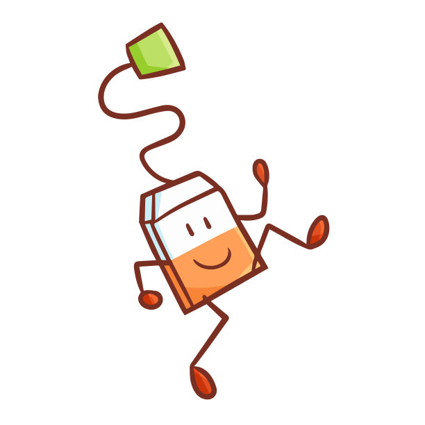 茶包跑着，开心地笑着图片下载