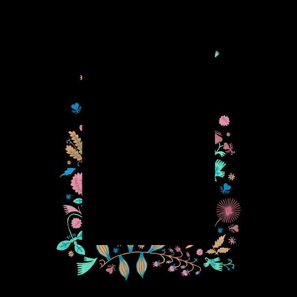 带有绿色叶子和花朵的花环在黑色背景上。花花环美容和沐浴天然产品。图片下载