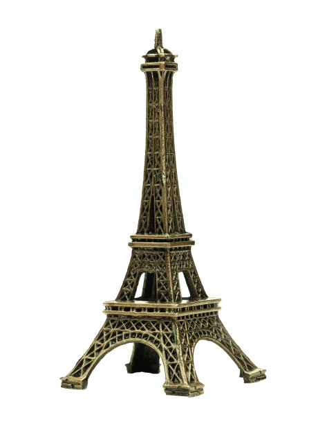 埃菲尔铁塔，巴黎，法国，纪念孤立在白色图片下载