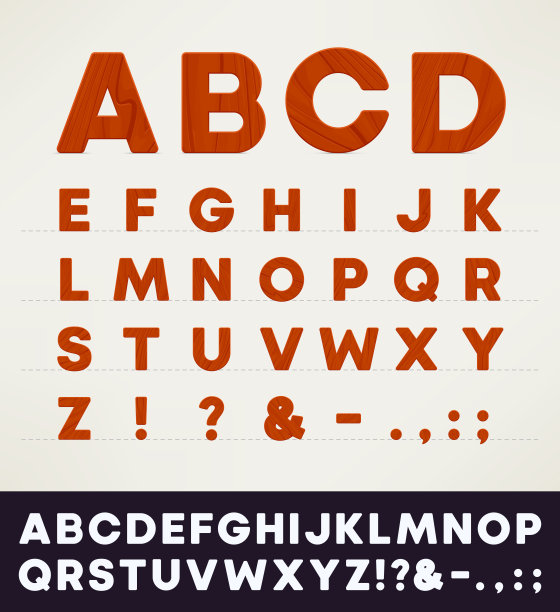 木制的字母图片下载