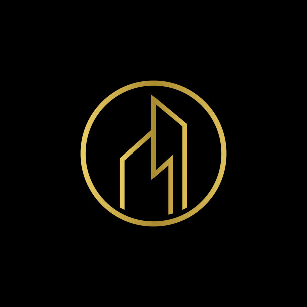 房地产标志用圆形几何抽象图片下载