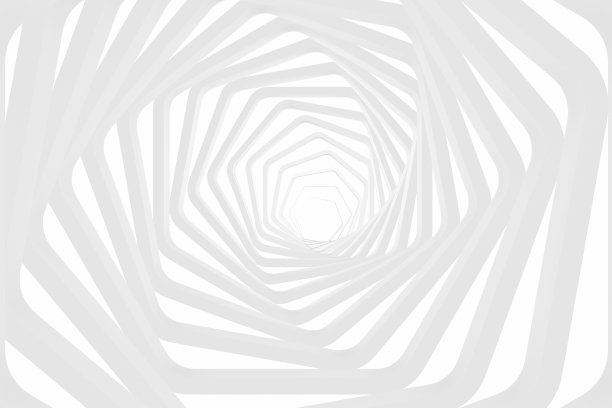 3D白色抽象最小隧道背景，几何形状图片下载