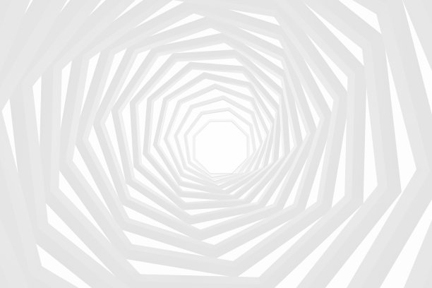 3D白色抽象最小隧道背景，几何形状图片下载