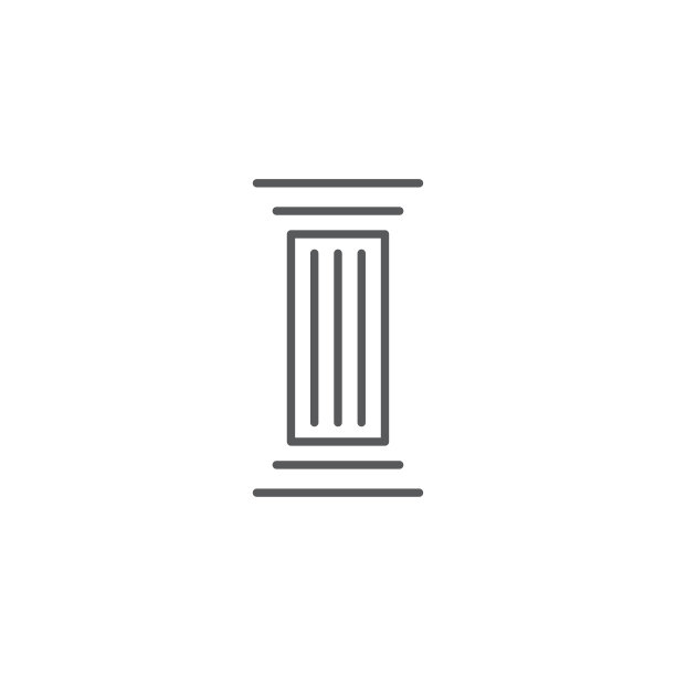 白色背景上的古董柱矢量图标概念图片下载