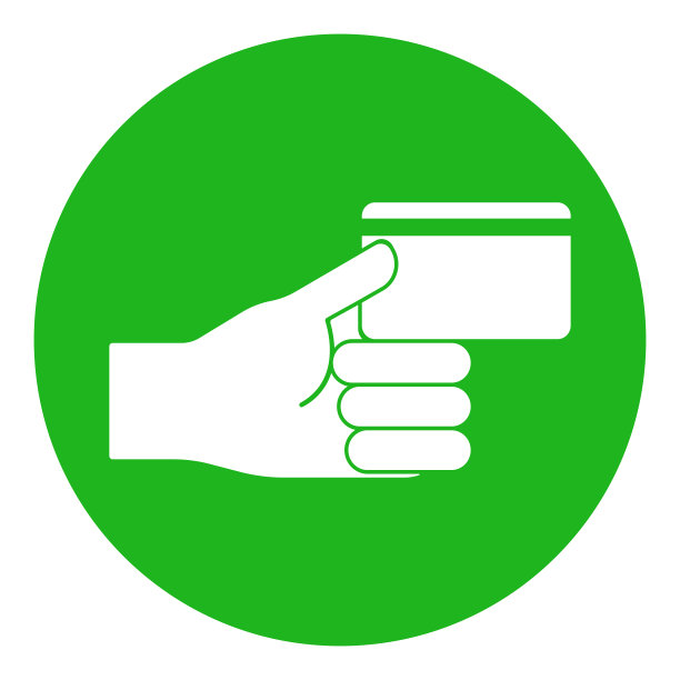 信用卡接受标志。矢量图标图片下载