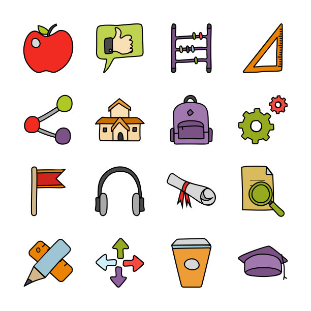 教育涂鸦向量集图片下载