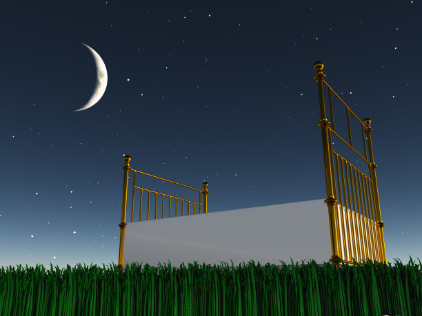 外面星空下的床图片下载