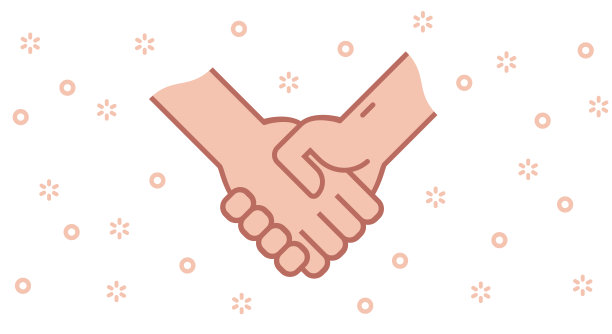 握手图标孤立的白色背景。两只手。象征合作、团队或伙伴关系。简约的现代卡通设计。平面风格矢量插图。图片下载