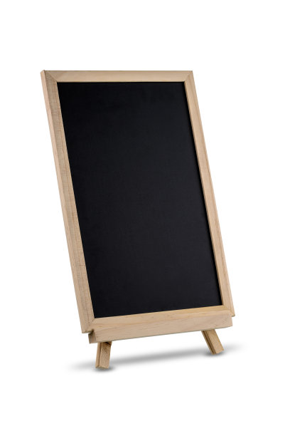 空白站立黑板孤立在白色背景图片下载