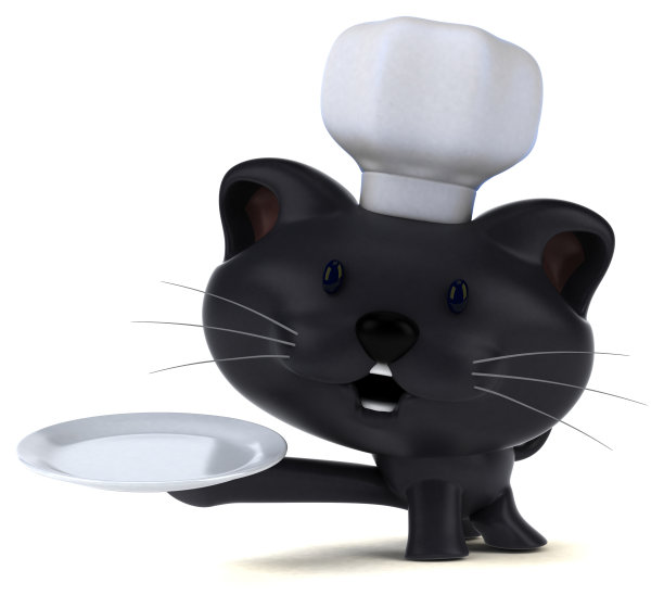 有趣的猫- 3D插图图片下载