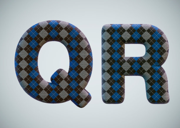 3D渲染的袜子字母表(数字和字母)图片下载