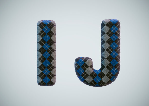 3D渲染的袜子字母表(数字和字母)图片下载