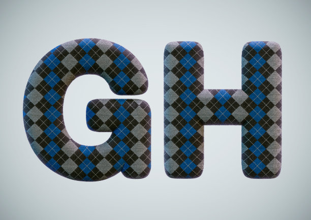 3D渲染的袜子字母表(数字和字母)图片下载