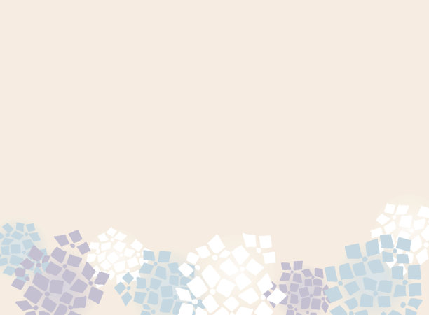 日式复古风格的矢量绣球花插画图片下载