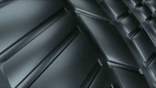 现代黑色汽车车轮轮胎表面3D渲染背景图片下载