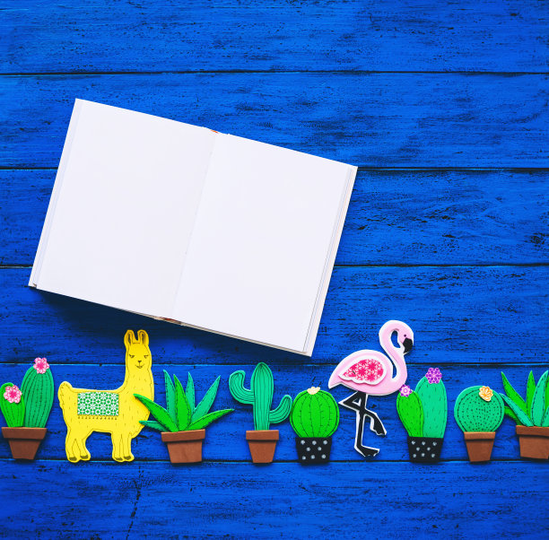 创意背景与时尚的异国情调手绘切割元素图片下载