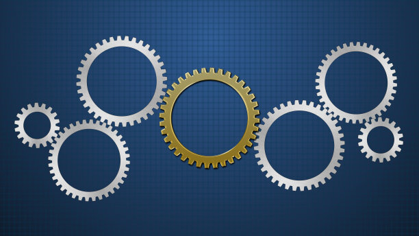 抽象齿轮可循环蓝色图片下载