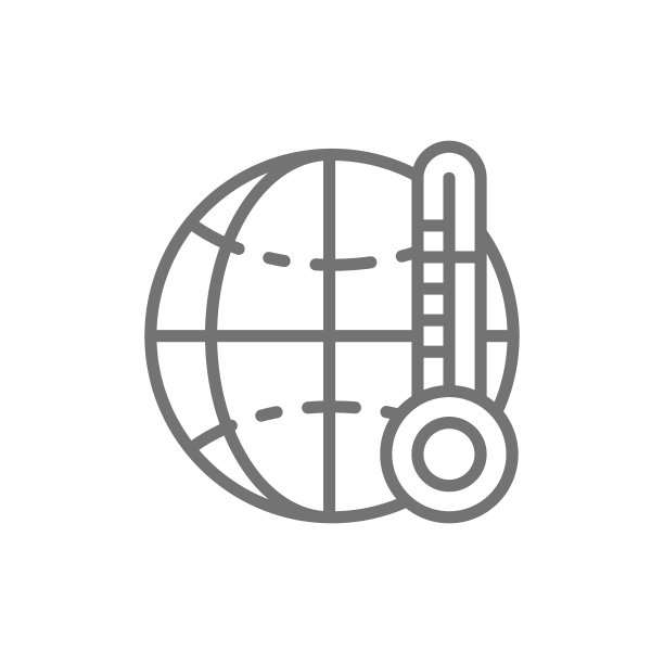 全球变暖异常高温线性图标图片下载