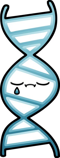 梯度阴影卡通DNA链图片下载