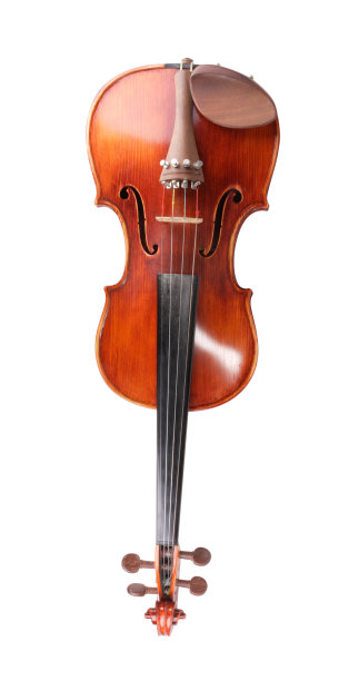 红色小提琴孤立图片下载