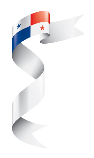 巴拿马国旗，白色背景矢量插图图片下载