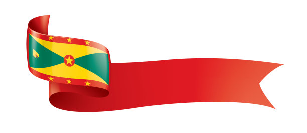 格林纳达国旗，白色背景上的矢量插图图片下载