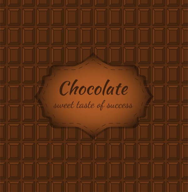 图案与巧克力棒。巧克力孤立的背景。孤立的文本。孤立的模式。图片下载