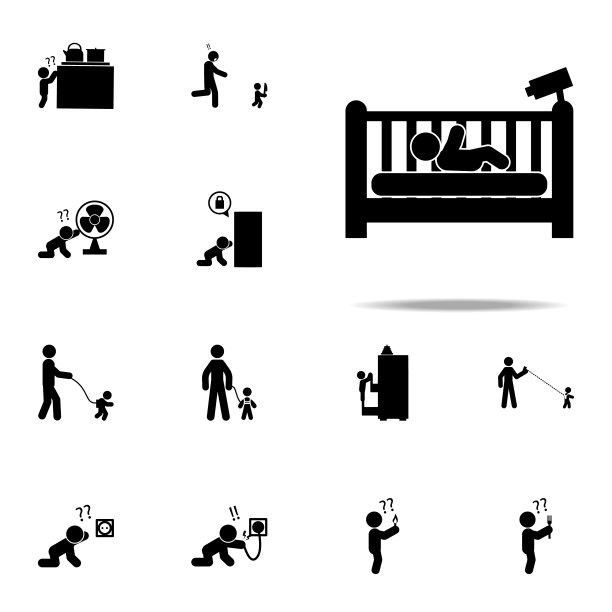 宝贝,相机图标。婴儿图标通用设置为网络和移动图片下载