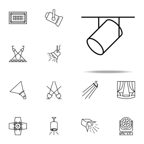 上限点图标。聚光灯图标普遍设置为网络和移动图片下载