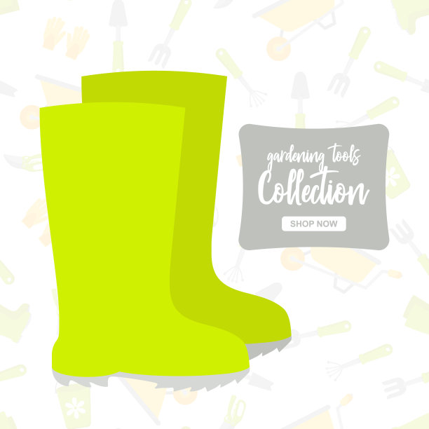 有园艺工具的特价海报图片下载