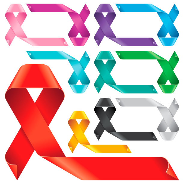 一大堆意识丝带图片下载